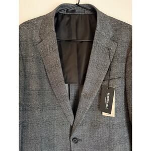 Kenneth Cole New York Men’s Slim Fit Plaid Sport Coat Blazer Grey Black Size S